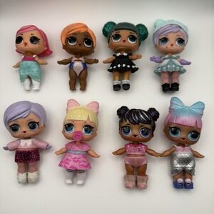 MGA LOL Surprise Little Lil Sisters Dolls Lot Of 8 - Shoes Accessories Clothing